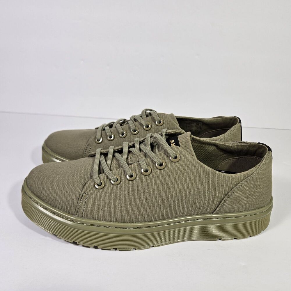 NEW Dr. Martens Dante Canvas Muted Olive Green Sneakers Men's 9 Women's 10